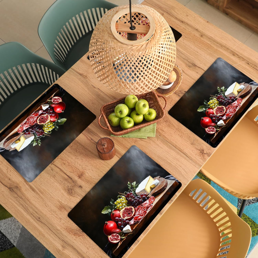 KitchenYeah© Platzsets Abwaschbar 6-Teilig 45x30 cm Tischsets Platzdeckchen rutschfeste Platzset Unt