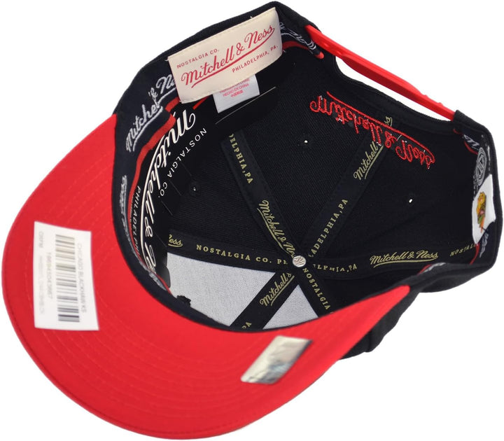 Mitchell & Ness NHL Team 2 Tone Snapback Cap CR Update Chicago Blackhawks Black/red