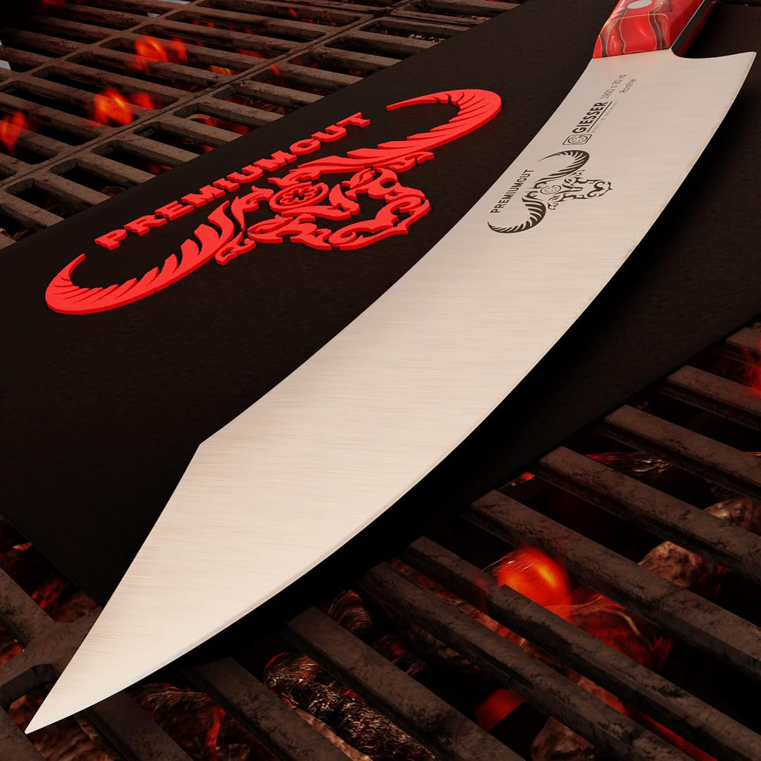 GIESSER 227793067 Premiumcut Barbecue-Messer, Red Diamond 30 cm Barbeque Red Diamond, 30 cm Barbeque