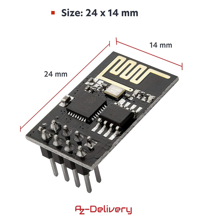 AZDelivery 3 x ESP8266 ESP-01S WLAN WiFi Modul kompatibel mit Arduino und Raspberry Pi inklusive E-B