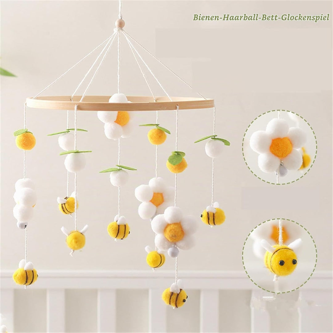 Herfair Bienen Baby Mobiles Bettglocke Blumen, Mobile Baby Windspiele Babybett Anhänger Baby Mobile
