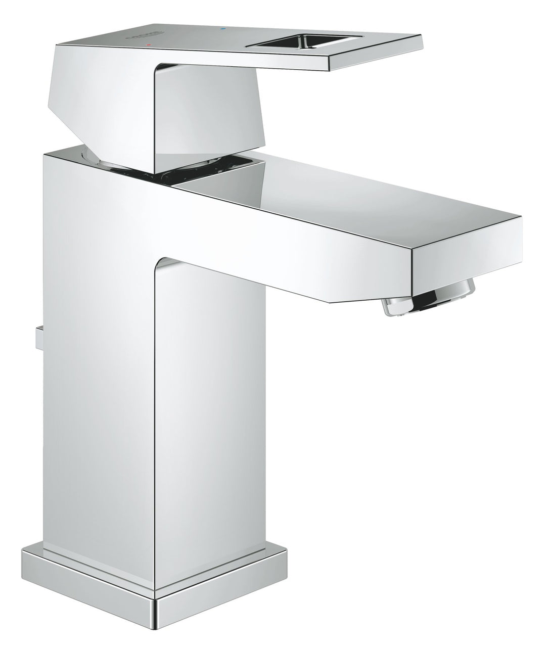 GROHE Eurocube - Einhand-Waschtischarmatur (S-Size, mit Zugstange, Einlochmontage),chrom, 23127000 S