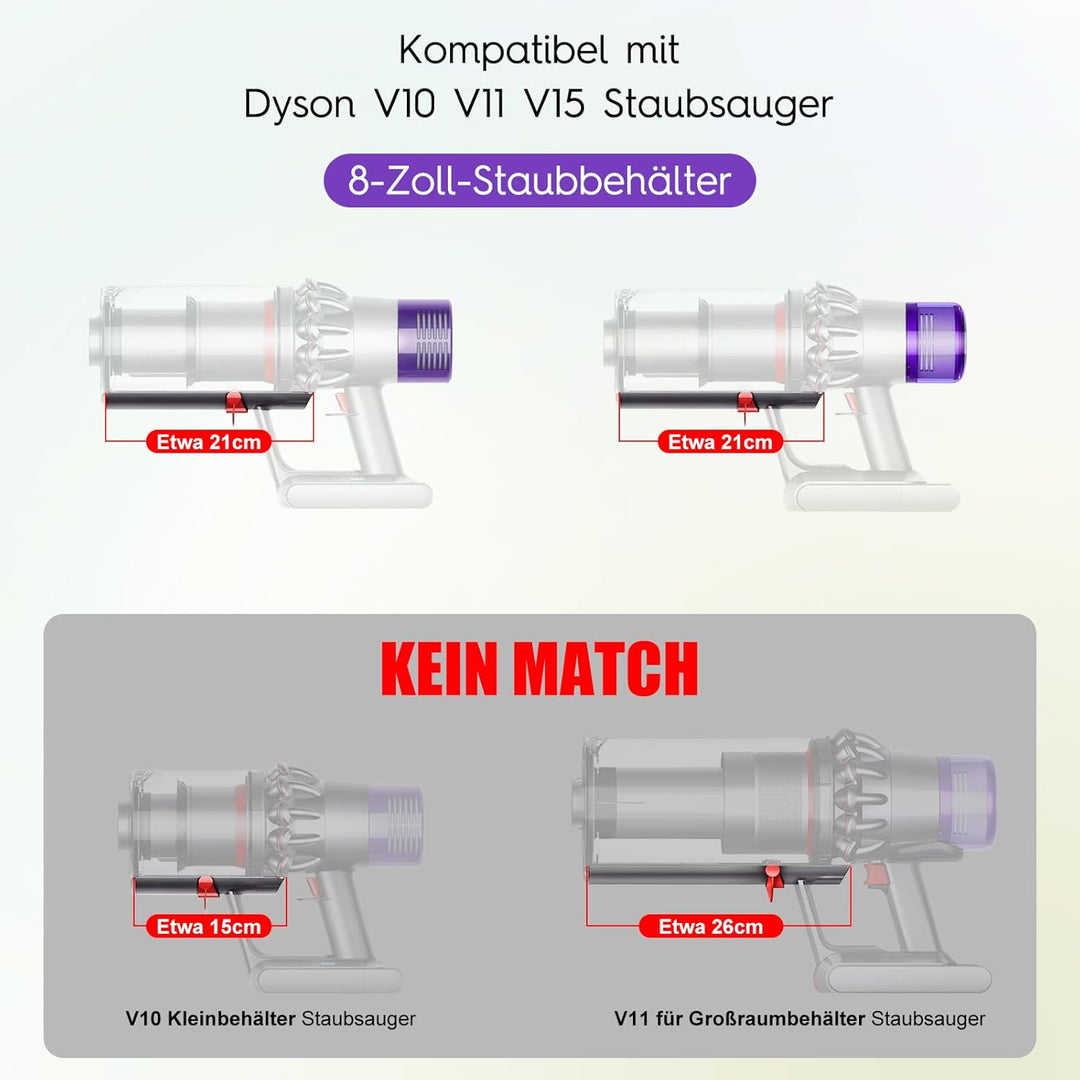 Big Bin Runner Ersatz für Dyson V10 V11 V15 SV12 SV14 SV15 SV22, Teilenummer 969835-01 Staubsauger S