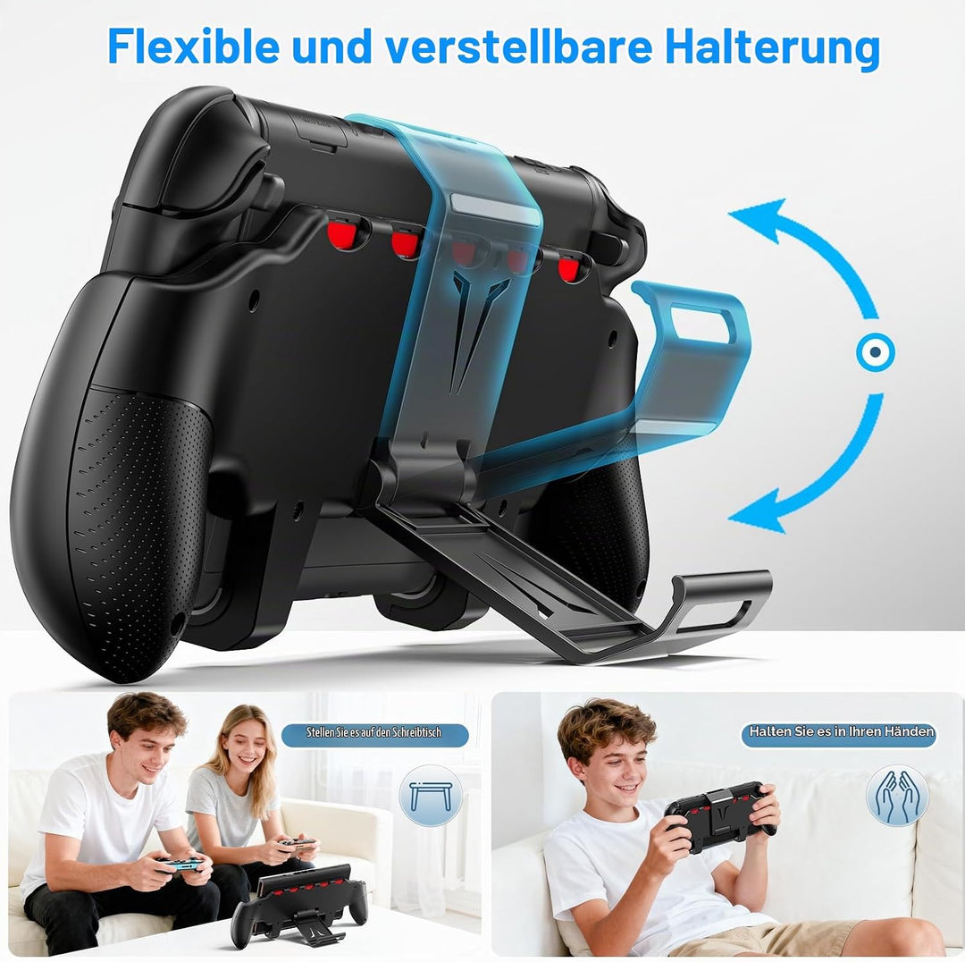 OIVO Switch 2 Grip Case mit verstellbarem Ständer, Ergonomischer Switch 2 Griff kompatibel mit Ninte