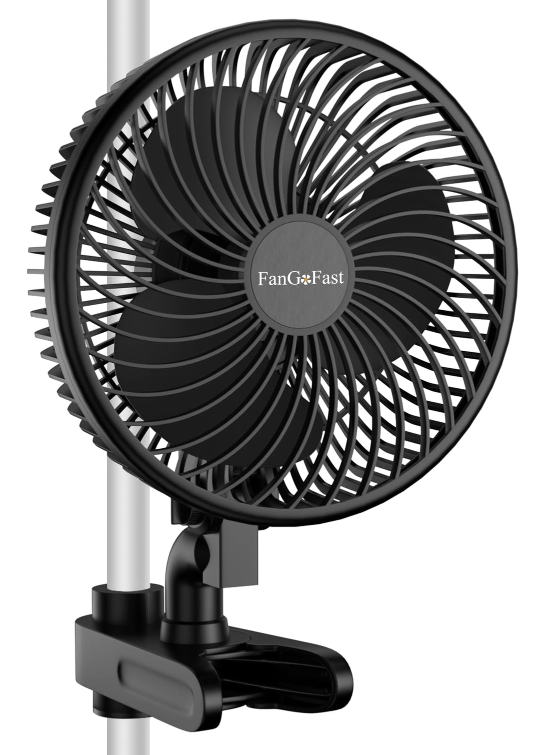 FanGoFast Grow Clip-Ventilator Oszillierend, EC Motor mit 10-Geschwindigkeiten, Grow Ventilator Klem