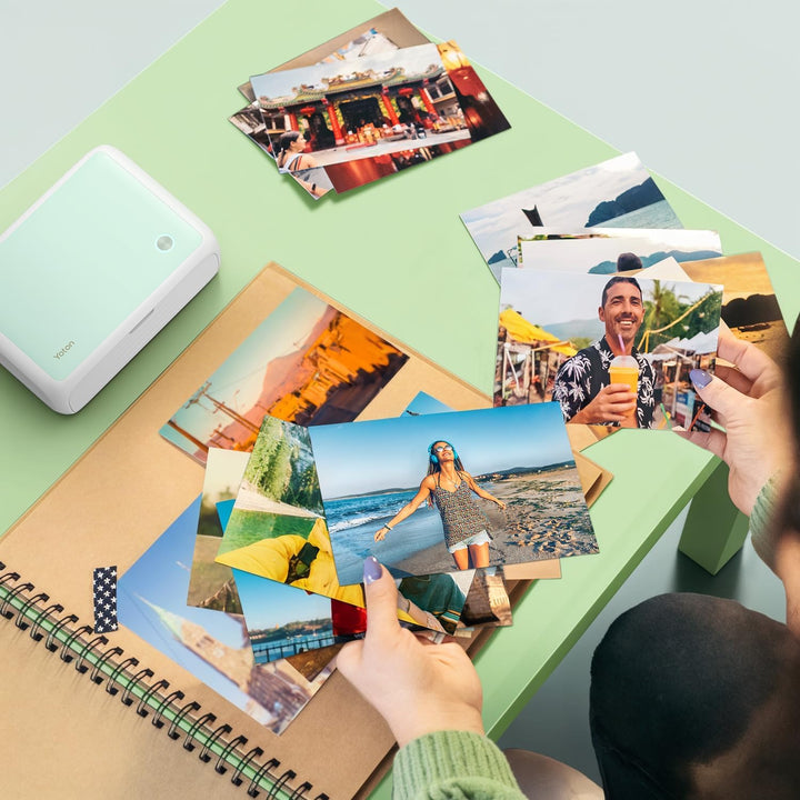 YOTON Fotodrucker für Smartphone, Mobiler Drucker mit 54 Stück Fotopapier (4"x6"), Unterstützt Auswe