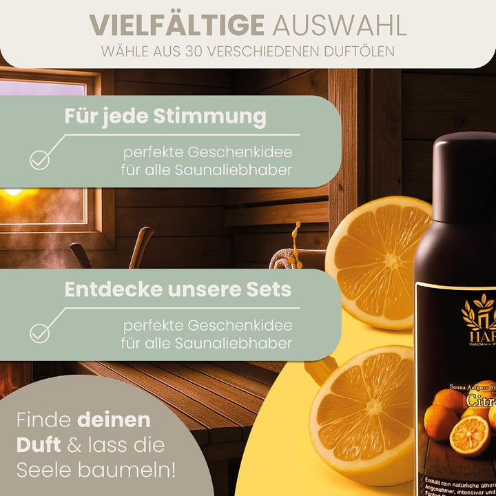 HAF Saunaaufguss Weihnachtsduft 250 ml - Sauna Aufgussmittel mit natürlichen ätherischen Ölen - Saun