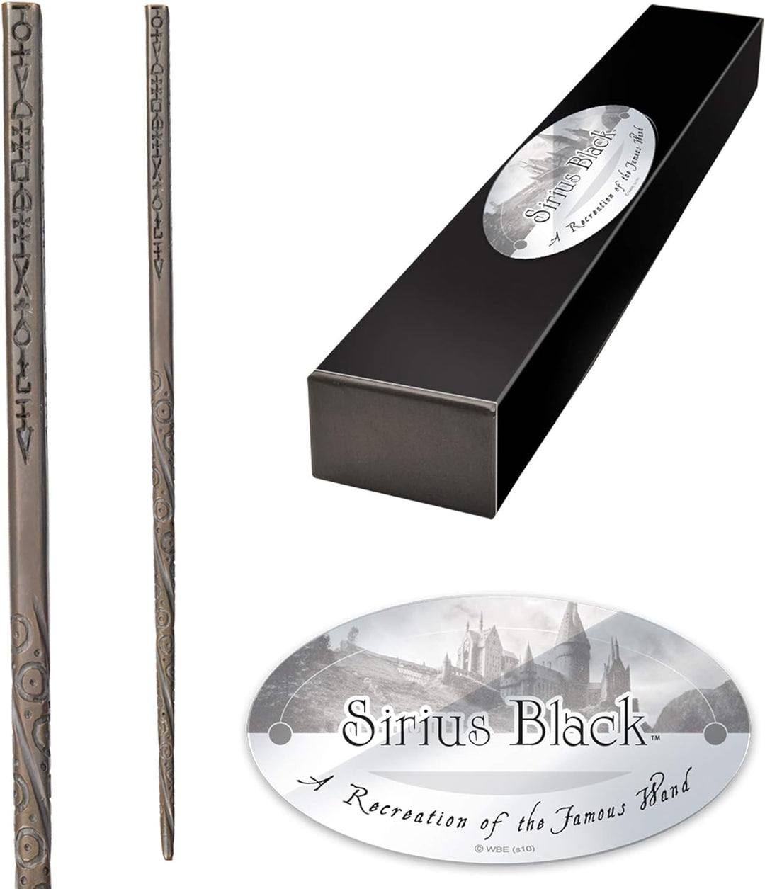 The Noble Collection - Sirius Black Character Wand - 15.5in (39cm) Harry Potter Wand with Name Tag -