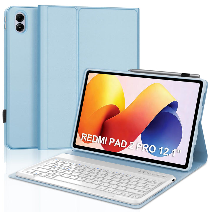 WINCHKING Hülle Mit Tastatur Für Xiaomi Redmi Pad 2 Pro 12.1 Zoll/Redmi Pad Pro 12.1” 2024, Magnetis