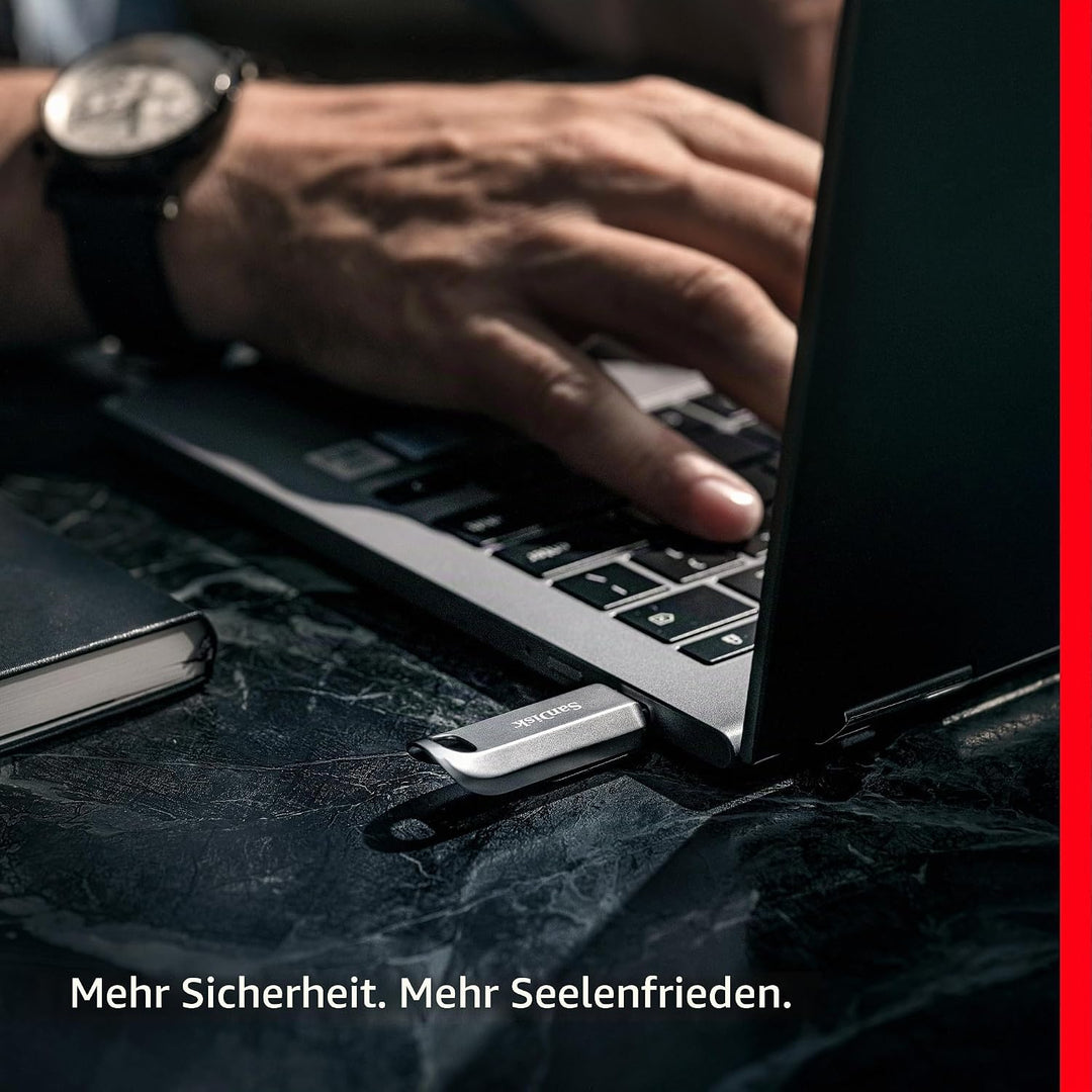 SanDisk Ultra Luxe USB-Type-C-Laufwerk 512 GB (USB-Type-C-Flash-Laufwerk, USB-3.2-Gen-1, Metalldesig