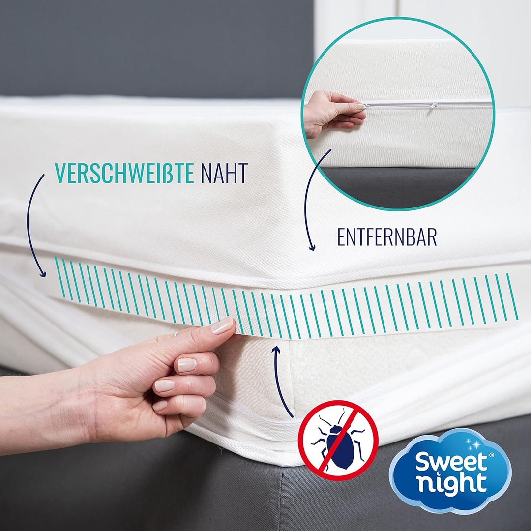 Sweetnight - Vollmatratzenbezug 70x140 cm | Anti-Wanzen und Anti-Milben | Renove-Matratze: Schützt I