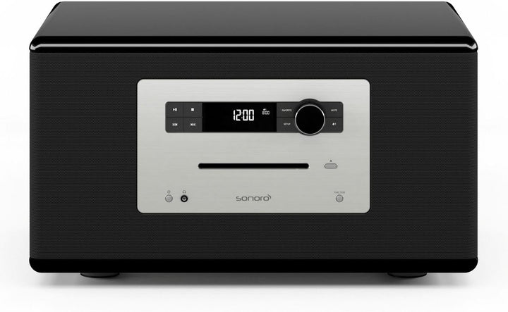 sonoro HiFi Schwarz - High End 3-Wege HiFi Stereo Musiksystem mit Bluetooth, Optischer Digitaleingan
