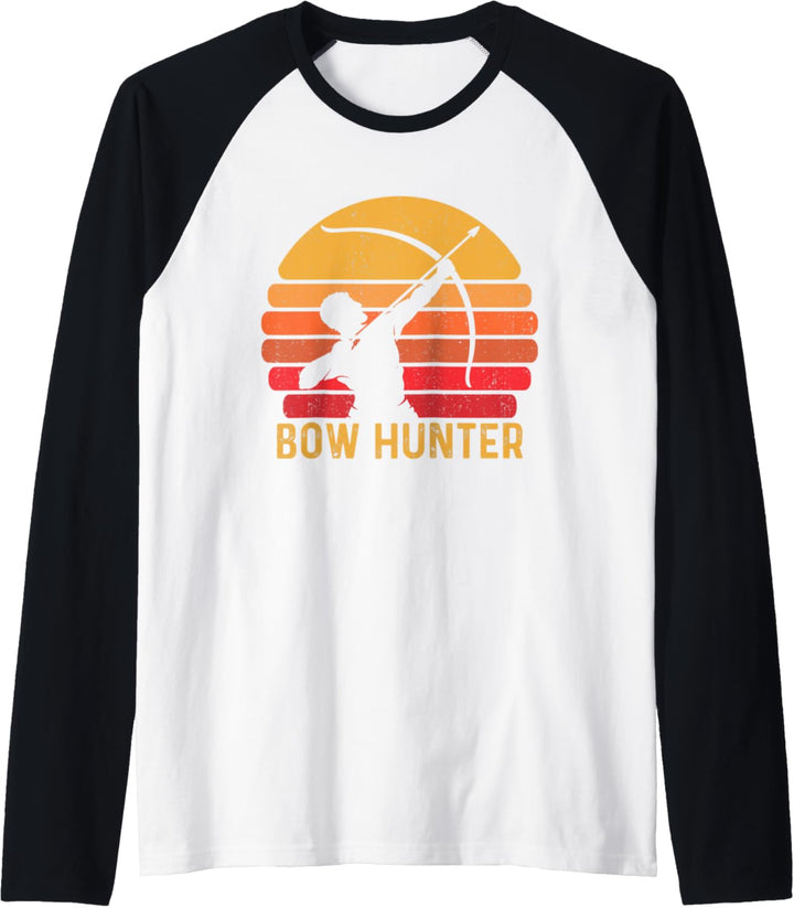 Retro Jäger Bogenschütze Bogen - Vintage Bogenschiessen Jagd Raglan
