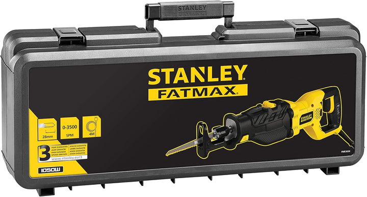 Stanley FatMax Pendelhub-Säbelsäge FME365K (1050 Watt, 28 mm Hublänge, max. 275 mm in Holz, Leerlauf