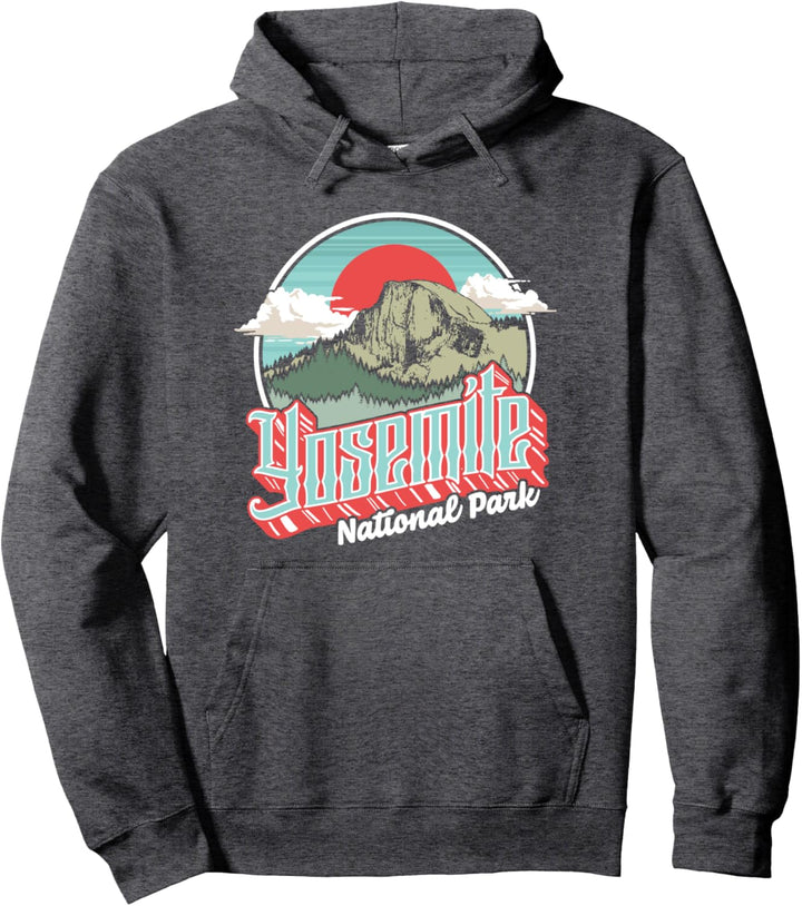 Vintage Yosemite National Park Half Dome Mountain 80's Pullover Hoodie