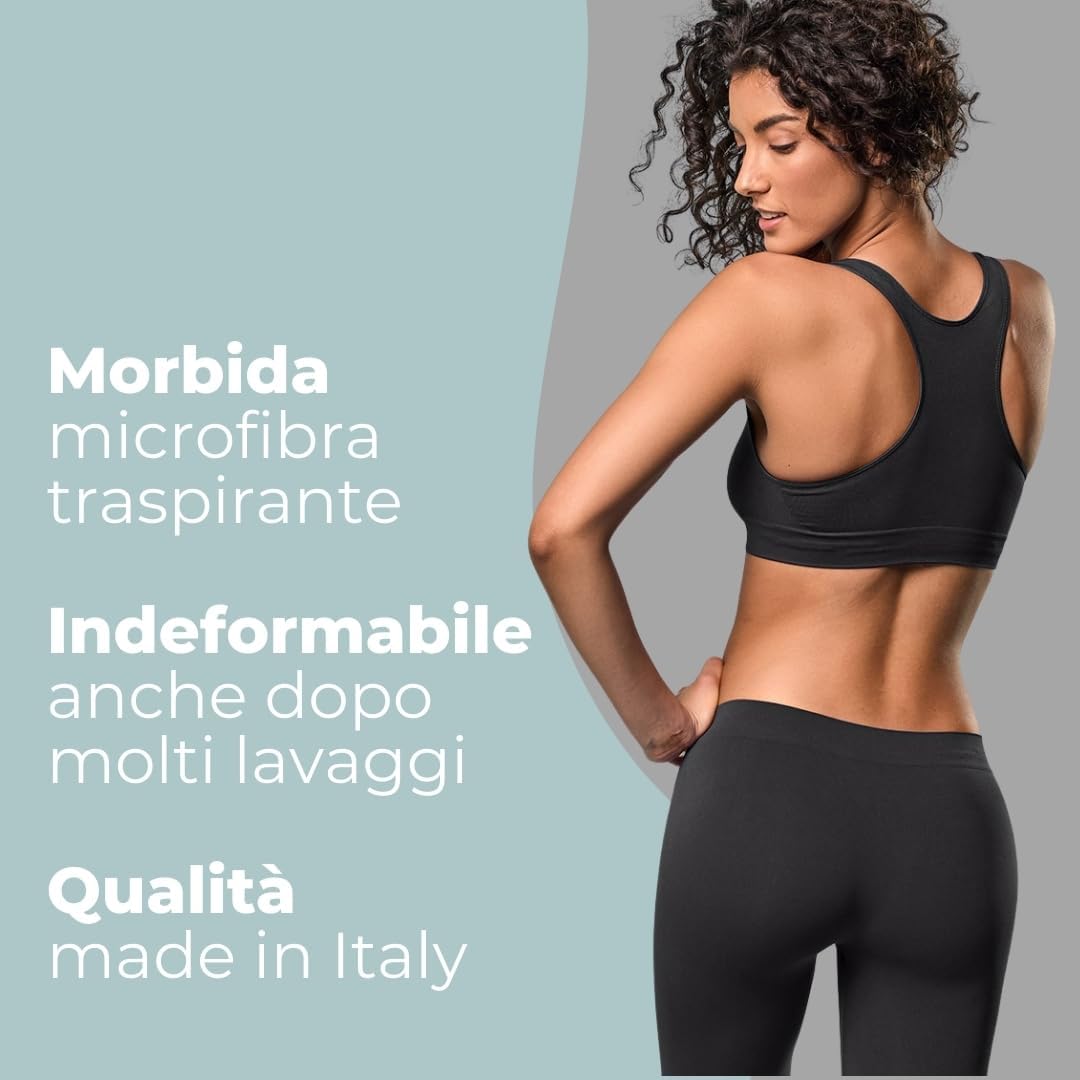 FOCENZA 3 Stück Set Sport BH Damen, Sport BH ohne Bügel aus Atmungsaktive Mikrofaser, Top Gym Damen
