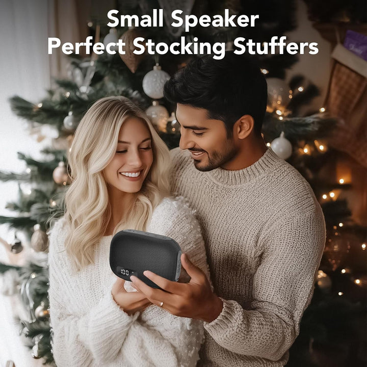 TIMU Bluetooth Lautsprecher mit LED Anzeige, portabler Mini-Lautsprecher Dusche, Pro Sound Musikbox,
