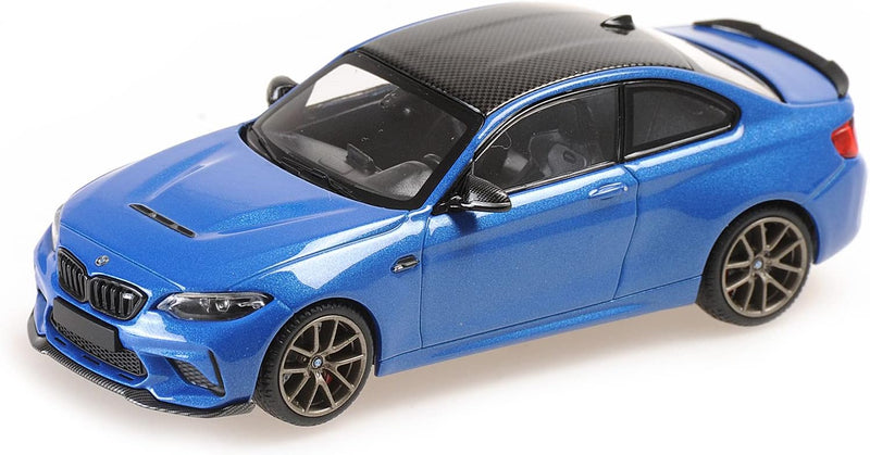 Minichamps 410021025-1:43 BMW M2 Cs-2020 Blau mit Goldrädern Sammlerstück Miniaturauto blau