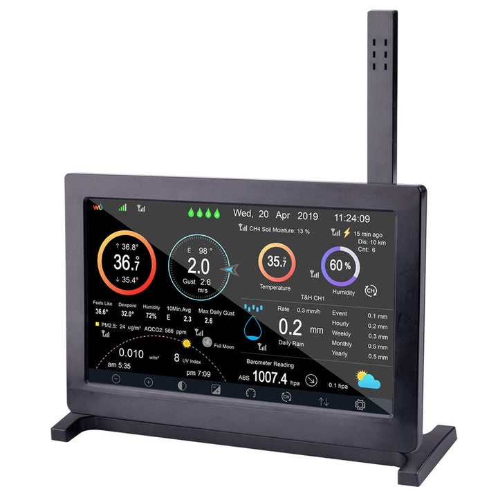Froggit HP2000 PRO WiFi Funk Wetterstation mit 7-in-1 Ultra Aussensensor