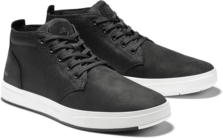 Timberland Herren Davis Square F/L Chukka Trainers and Sneakers Shoes 40 EU Schwarz Black Nubuck, 40