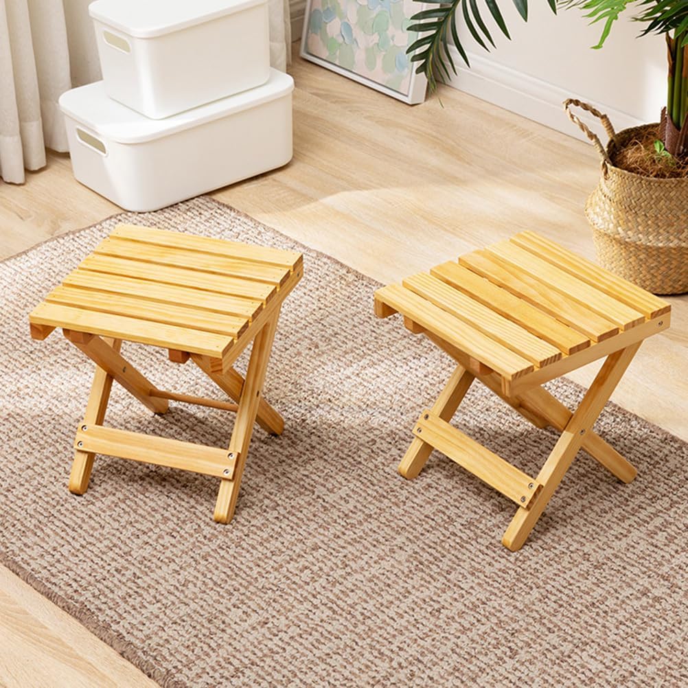 Happyyami Outdoor-beistelltische Für Die Terrasse Weintisch Am Strand Mini-hocker Aus Holz Tragbarer