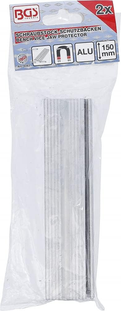 BGS 9283 | Schraubstock-Schutzbacken | 2-tlg. | Aluminium | Breite 150 mm | mit Magnet | Alu | Schon