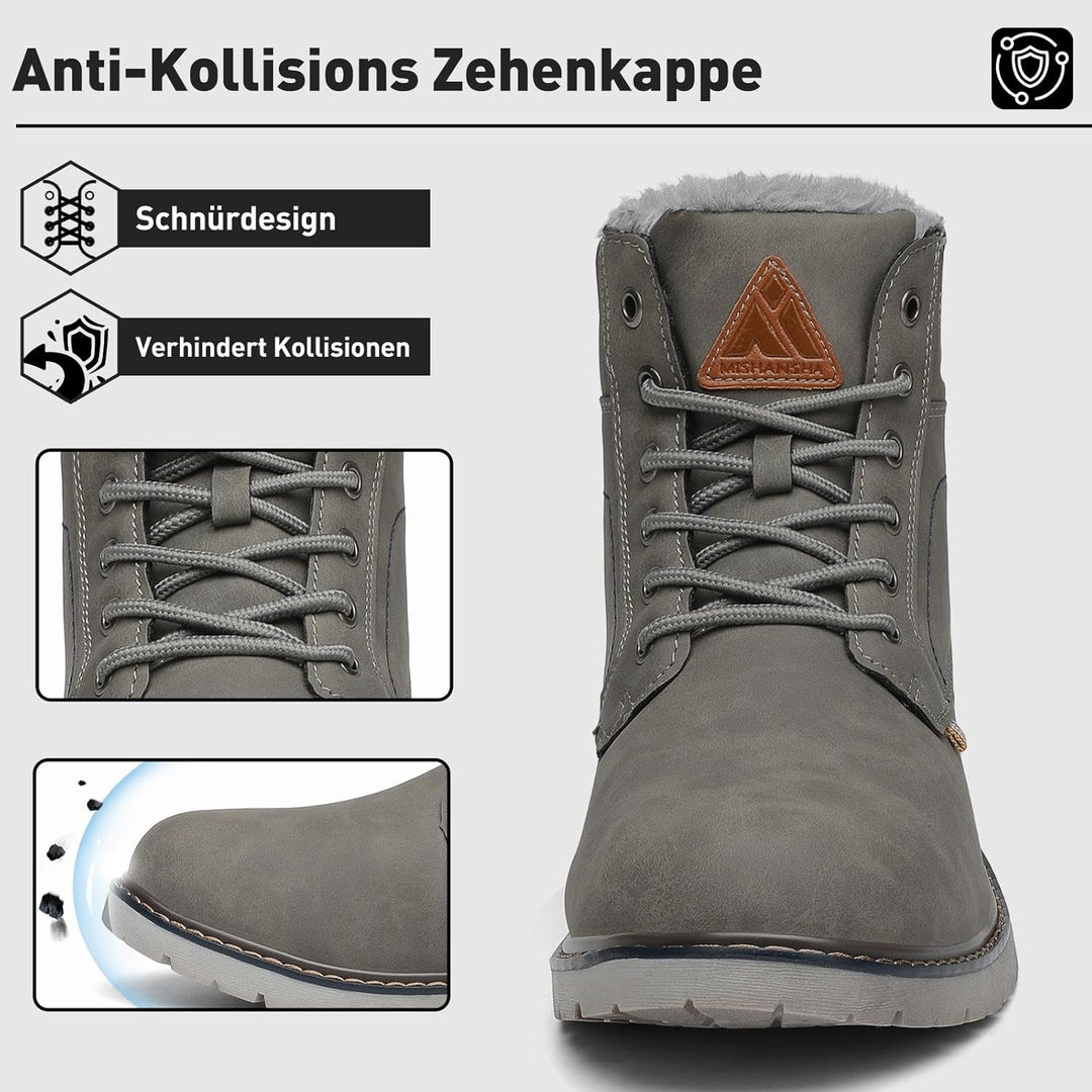 Mishansha Winterschuhe Herren Warme Gefütterte Winterstiefel Damen Wasserdicht Winter Boots 41 EU Gr