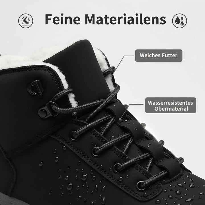 Thermo Wanderschuhe - Wasserabweichende Trekkingschuhe & Wanderschuhe mit Plüschfutter für Damen und
