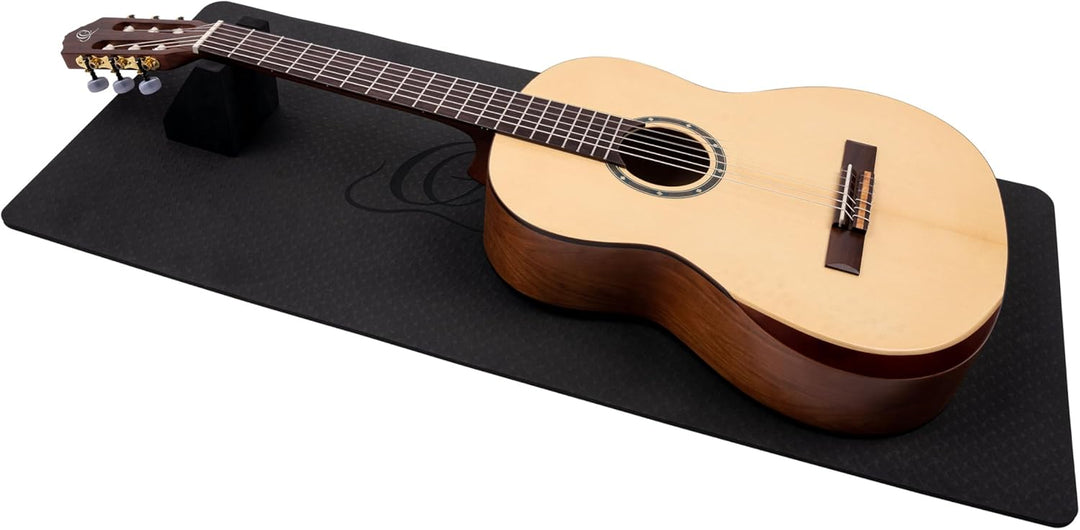 Ortega Guitars Instrument Work Mat - Matte zum Unterlegen - Rutschfest - Mit Halsstütze für Instrume
