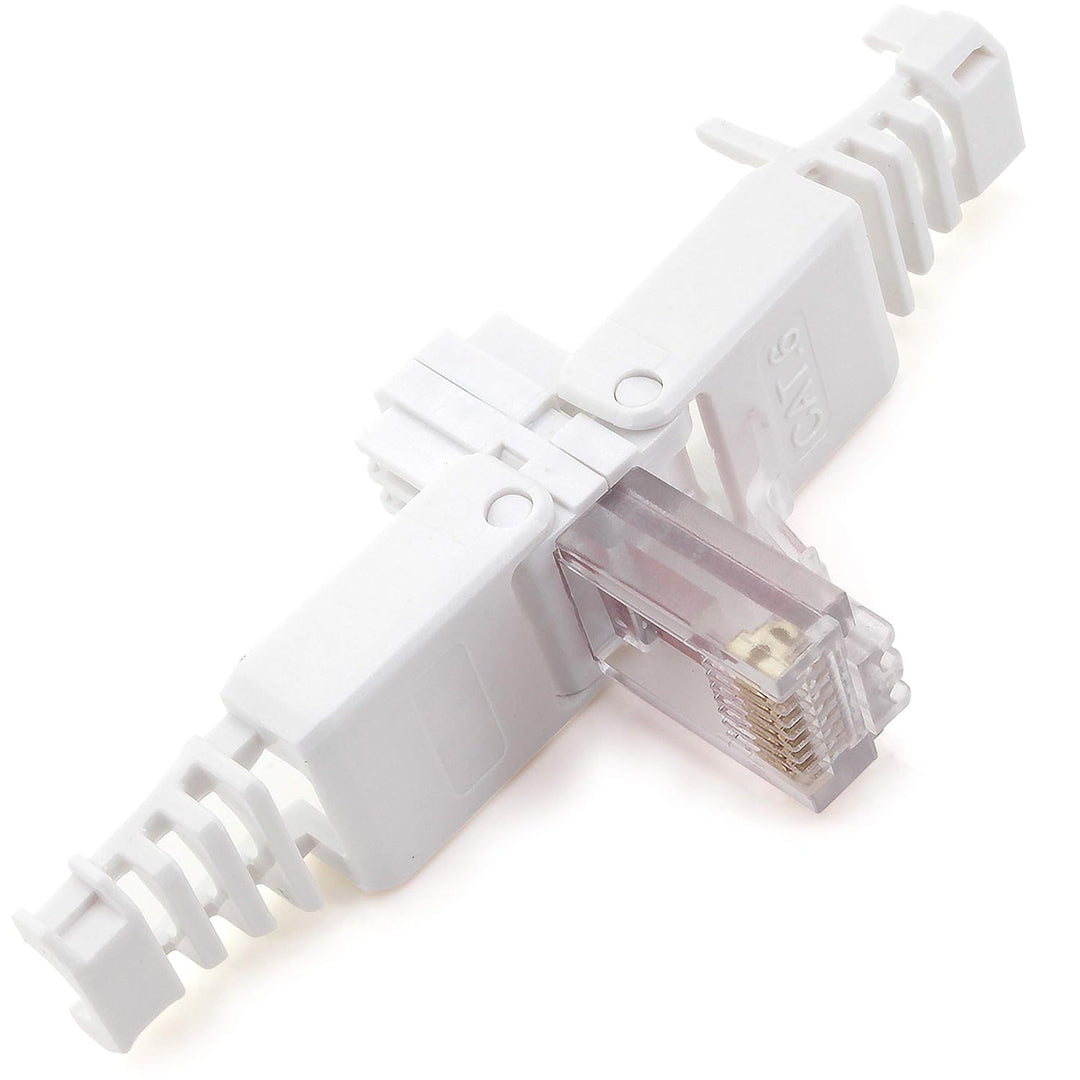 1aTTack.de Cat.6 werkzeugloser Stecker Feldkonfektionierbar für Flexible und starre Innenleiter AWG