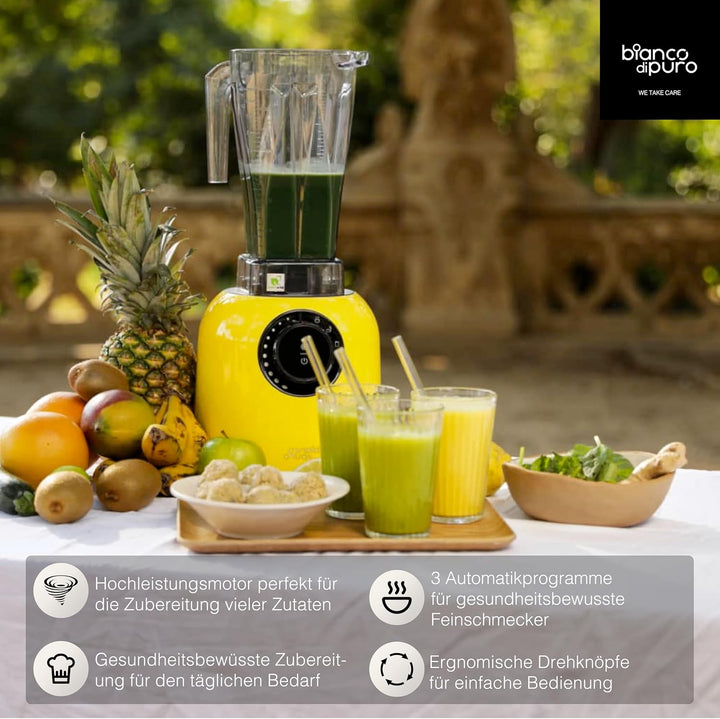 Hochleistungsmixer Verde Smoothie Maker 1400 Watt bis 32.000 U/Min - iPMS - 3 Mixprogramme - 2 Liter