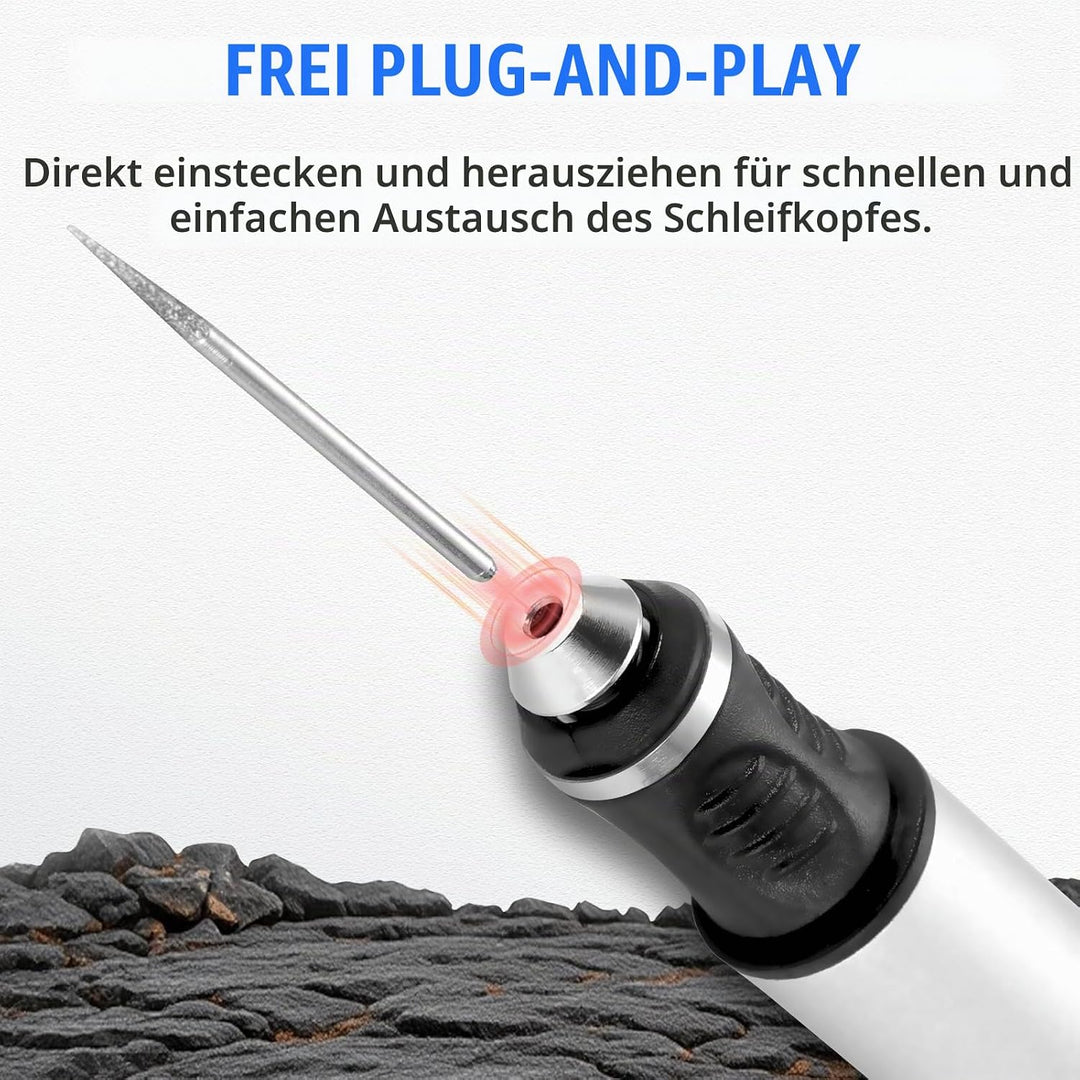 Elektrisches Graviergerät für Glas &amp; Holz, Glasgravur Set zum Gläser Gravieren, Mini Fräser Gravurse