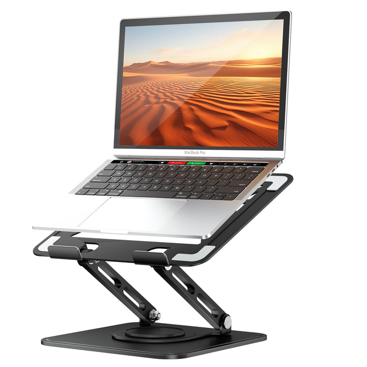 tounee Laptopständer für den Schreibtisch, Verstellbarer Computerständer mit 360°-Drehfuss, ergonomi