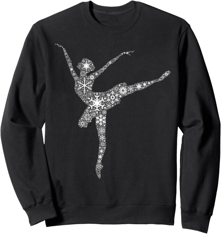 Schneeflocken-Weihnachten - Ballett-Tanz Ballerina Sweatshirt