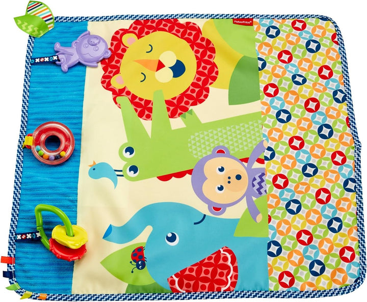 Fisher-Price DYW52 Kleine Tierfreunde-Spieldecke, Mehrfarbig