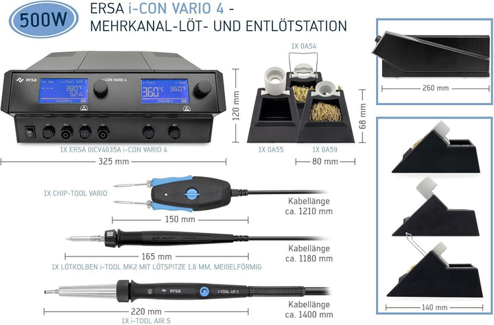 Löt- und Entlötstation 4MK2/230VAIC 0ICV4005AIC 4003008153897 Ersa, 0ICV4005AIC