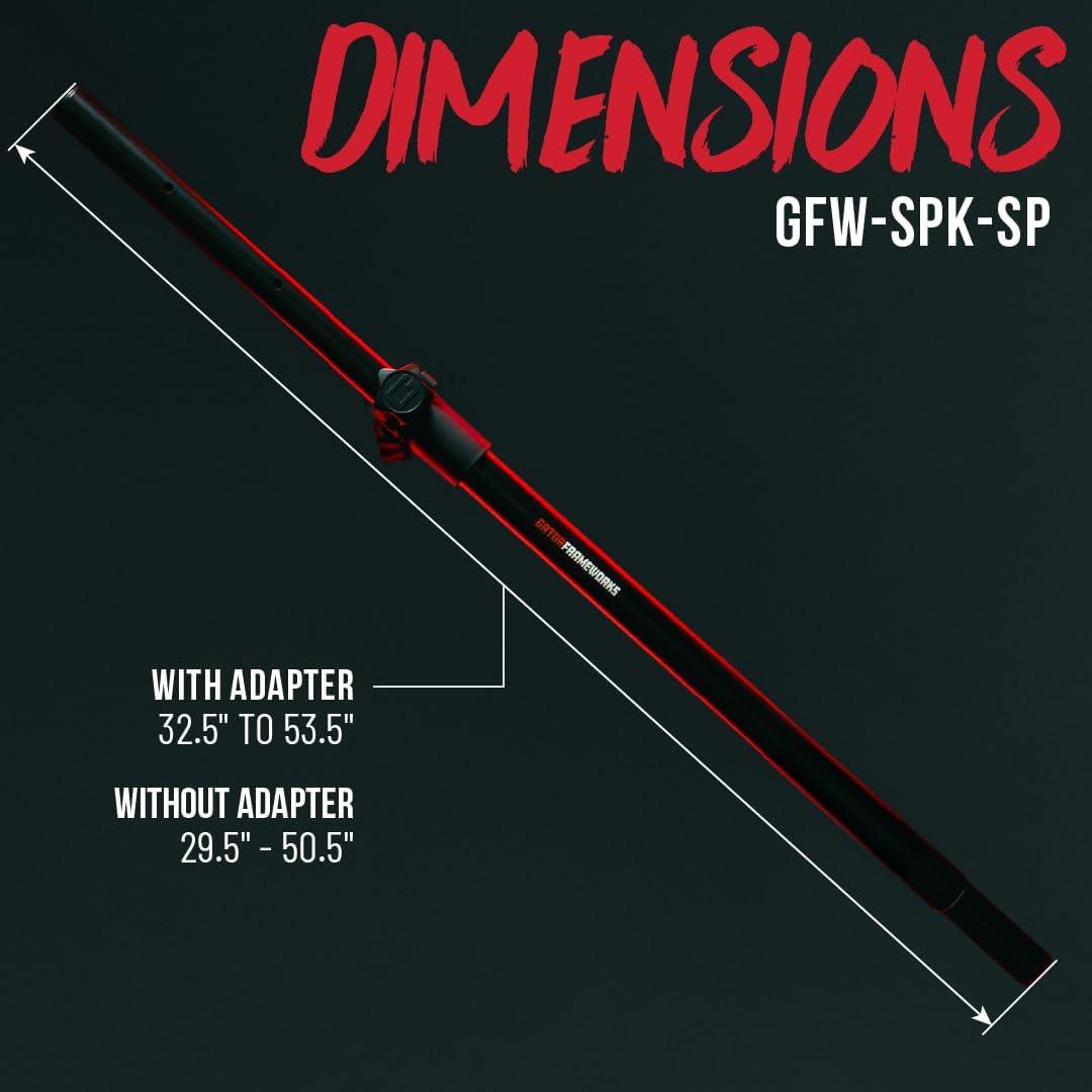 Gator Frameworks Standard Sub Pole mit 20mm Adapter enthalten (GFW-SPK-SP) Deluxe Unterstange mit 20