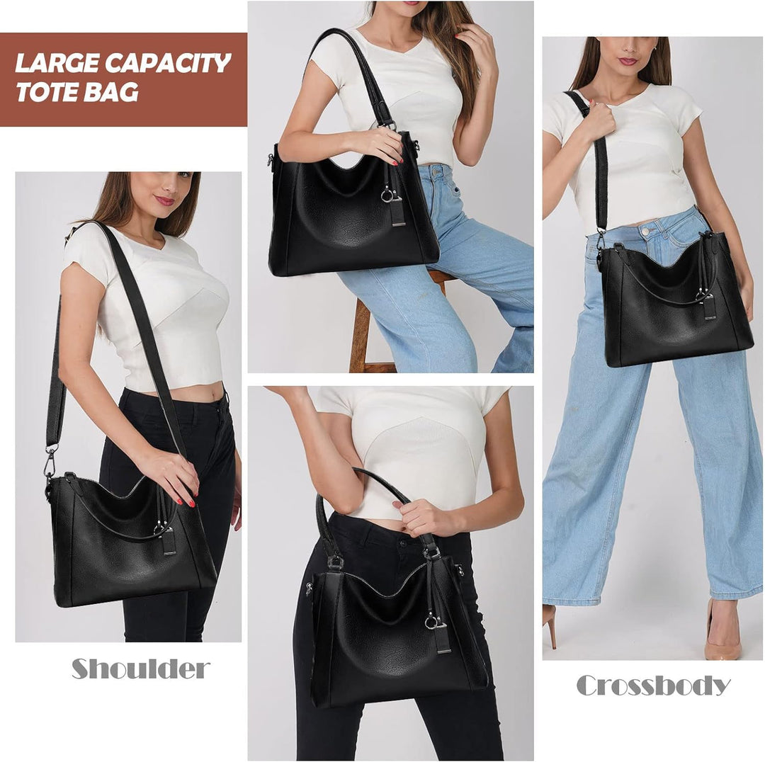 Long Keeper Handtasche Damen Gross - Tote Bag Shopper Damen Leder Umhängetasche Damen Schultertasche
