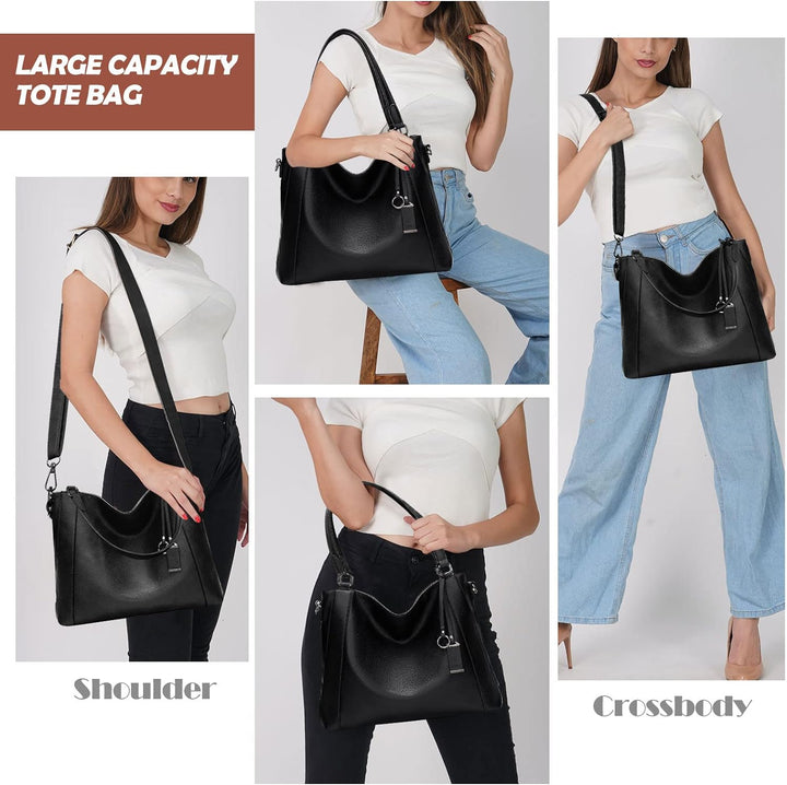 Long Keeper Handtasche Damen Gross - Tote Bag Shopper Damen Leder Umhängetasche Damen Schultertasche