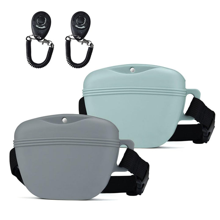 Pet Training Snack Tasche mit aktualisiertem magnetischen Clicker 2.0-Siegel, 1,66 Tassen Silikon-Ba