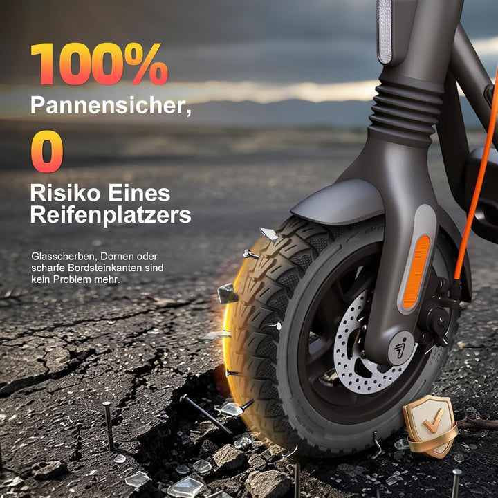 60/70-6,5 Vollgummireifen 10 Zoll Solide Reifen für Xiaomi 5/5 Pro/5 Max,für Ninebot Max G30/Max G30