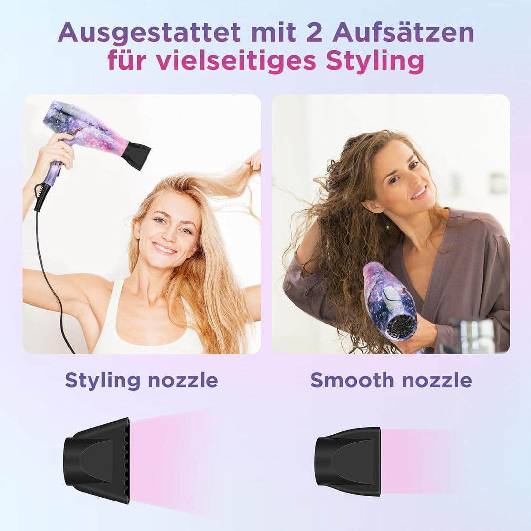 PARWIN PRO BEAUTY 3 IN 1, Föhn Glätteisen Lockenstab, Styling Set, Ionen Haartrockner, Glätteisen Lo