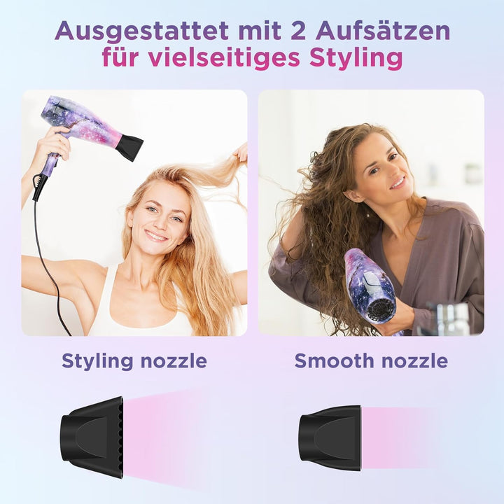 PARWIN PRO BEAUTY 3 IN 1, Föhn Glätteisen Lockenstab, Styling Set, Ionen Haartrockner, Glätteisen Lo