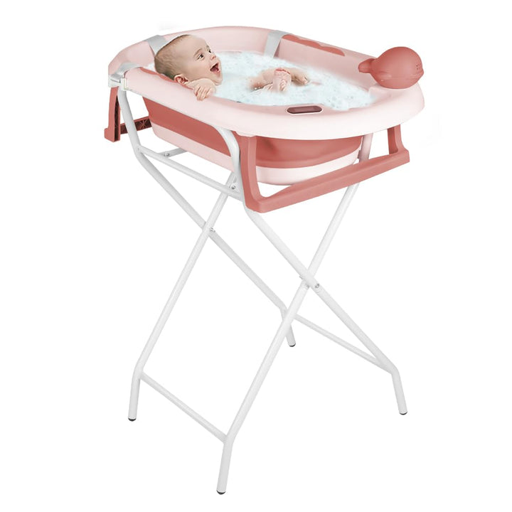 Babybadewanne mit Ständer, ergonomisches Babybad mit Ständer, Organizer für Eltern,Kinderbadewanne m