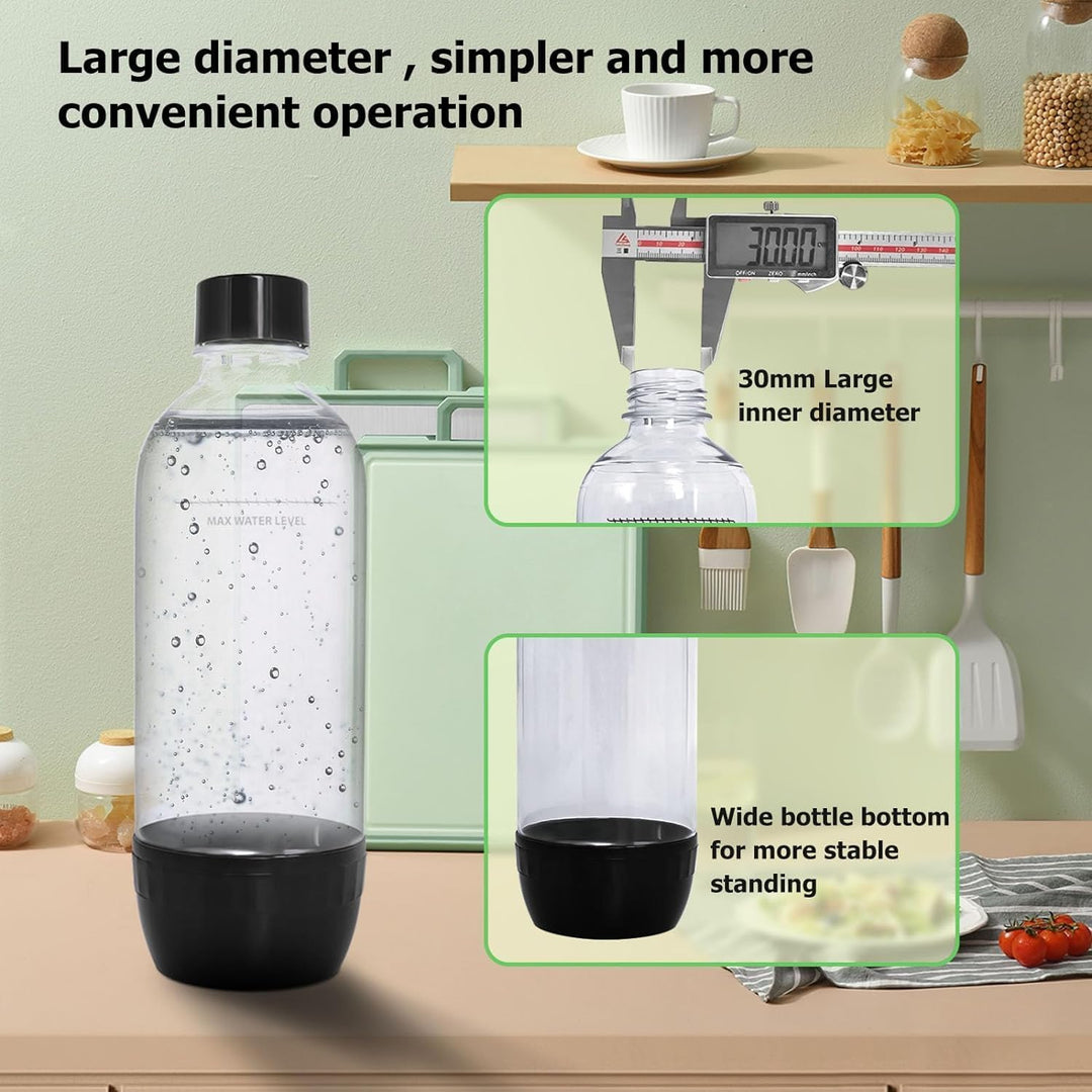 Gekufa Sodastreamm Flaschen, 1L Soda Maker Flaschen 3 Stück, Soda Streaming Flaschen BPA-frei, Ersat