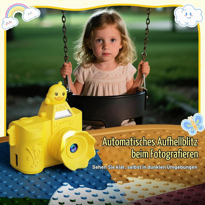 Mini Digitalkamera für Kinder – Maxmango 1,3 Zoll 1080P HD Retro Kamera, 64 GB Süsse Kinder Kamera S