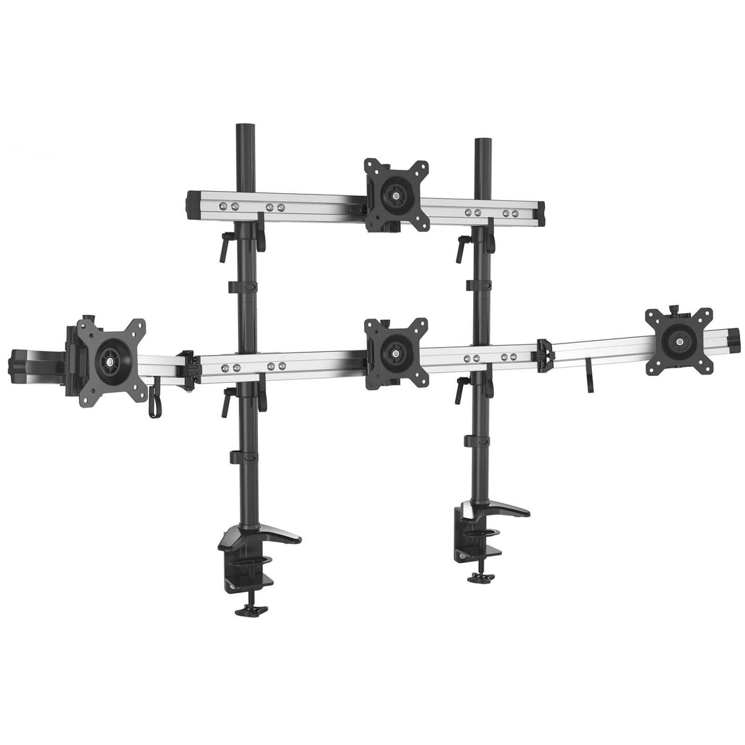 HFTEK 4-Fach-Monitorarm - Tischhalterung für 4 Bildschirme von 15 – 27 Zoll mit VESA 75 / 100 (MP234