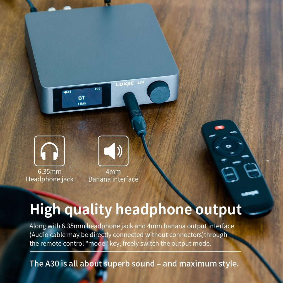 LOXJIE A30 Desktop Stereo HiFi Audio Leistungsverstärker-Kopfhörer-Verstärker,MA12070 Chip Class D A