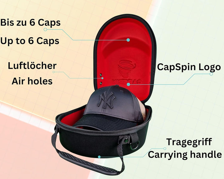 Logo Cap Carrier Für 6 Caps Schwarz Tragetasche - One-Size Einheitsgrösse Carrier 6 Black #35732, Ei