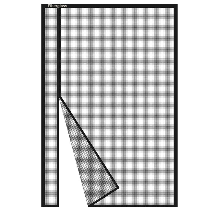 Risareyi Seitliche Öffnung Magnet Fliegengitter Balkontür 240x265cm Schwarz